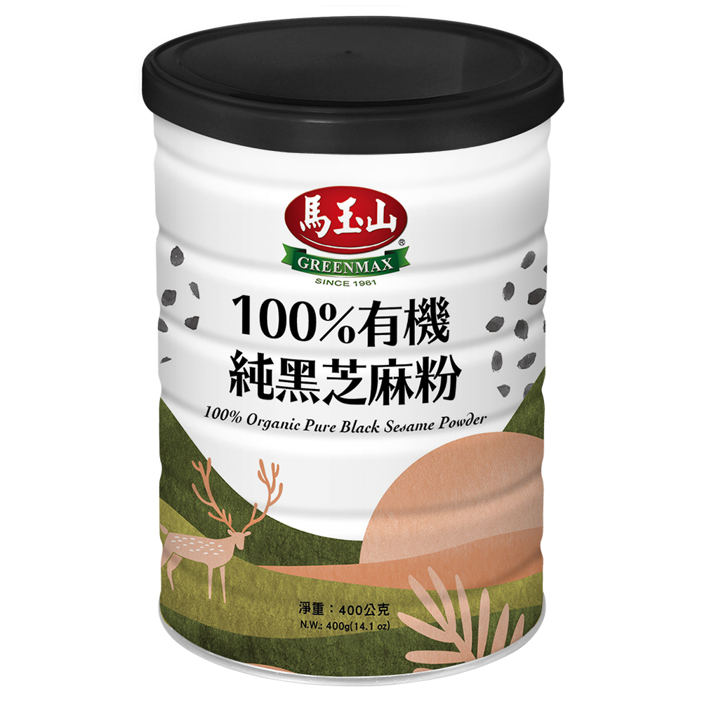 馬玉山 100 有機純黑芝麻粉400g 鐵罐 X3 Pchome 線上購物