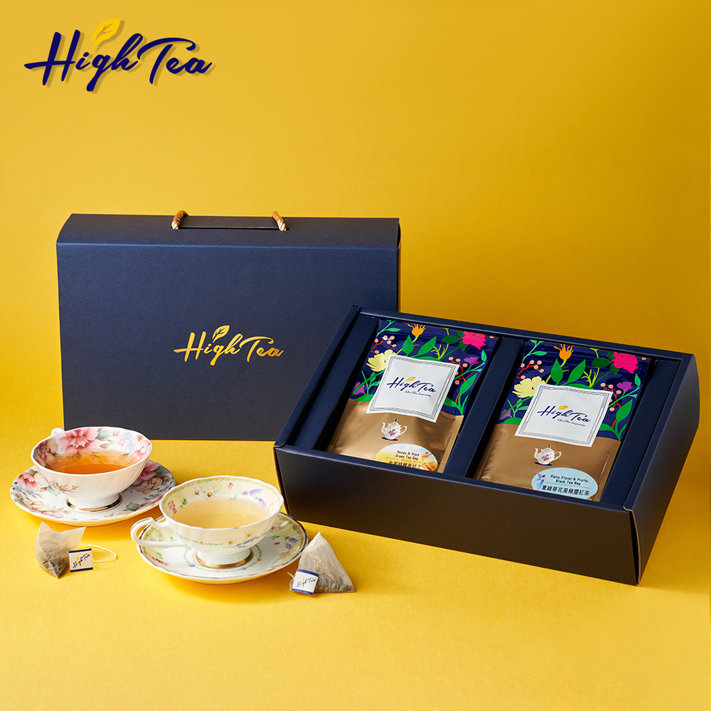 High Tea】茶葉茶包禮盒｜夏綠蒂花果精靈紅茶(花果風味)(12入/袋)+金麥