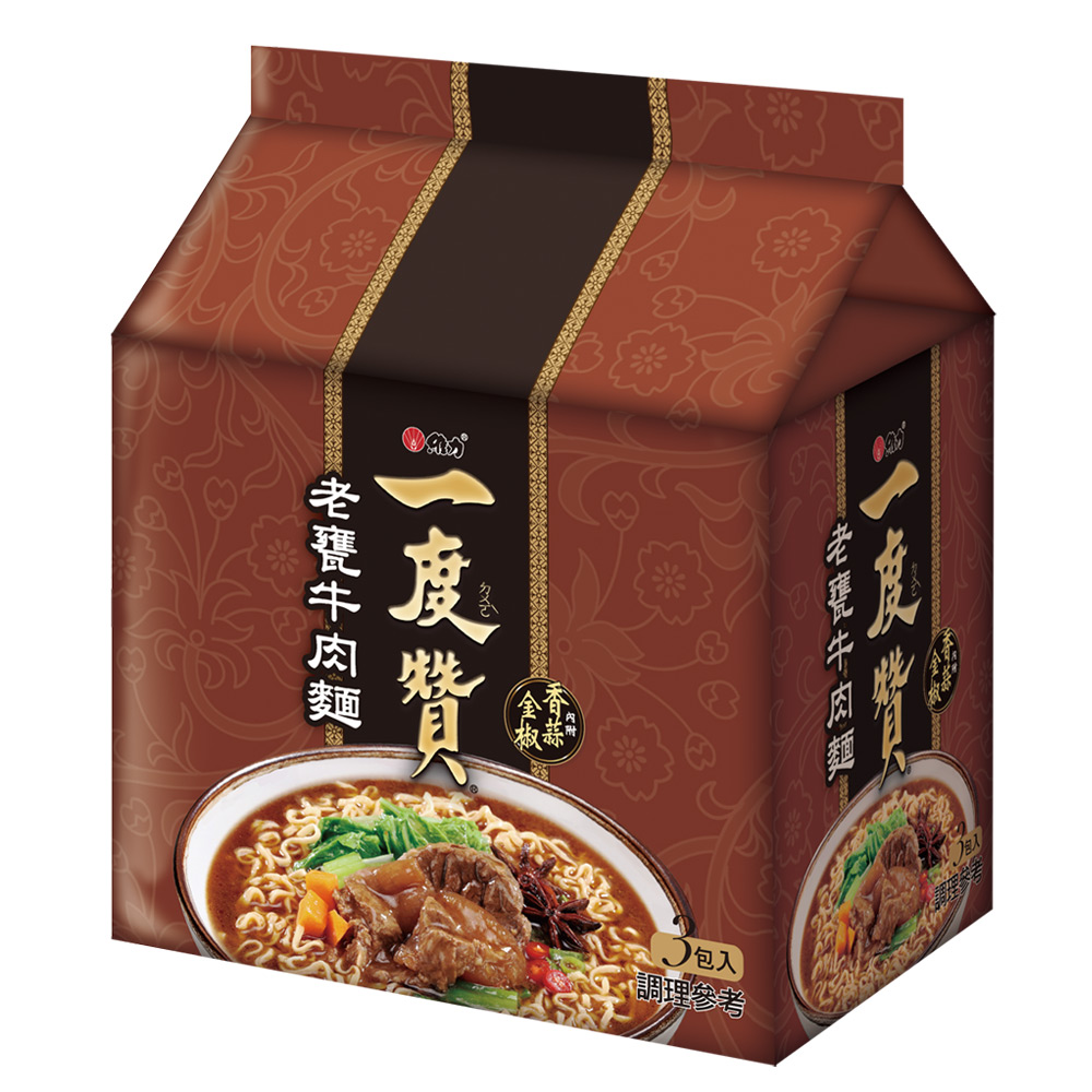 維力一度贊老甕牛肉麵 3包 袋 Pchome 24h購物