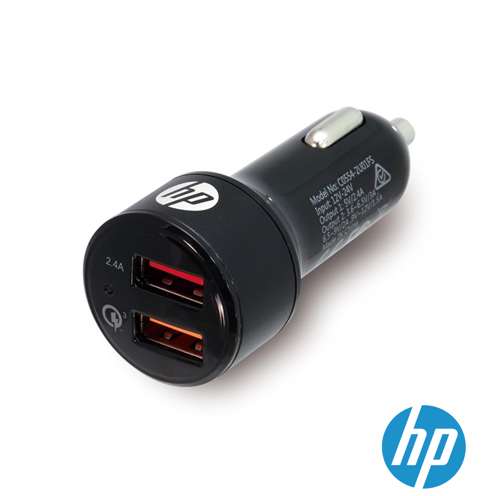 Hp Usb Qc3 0 疾速車用充電器 Hp049gbblk0tw Pchome 24h購物