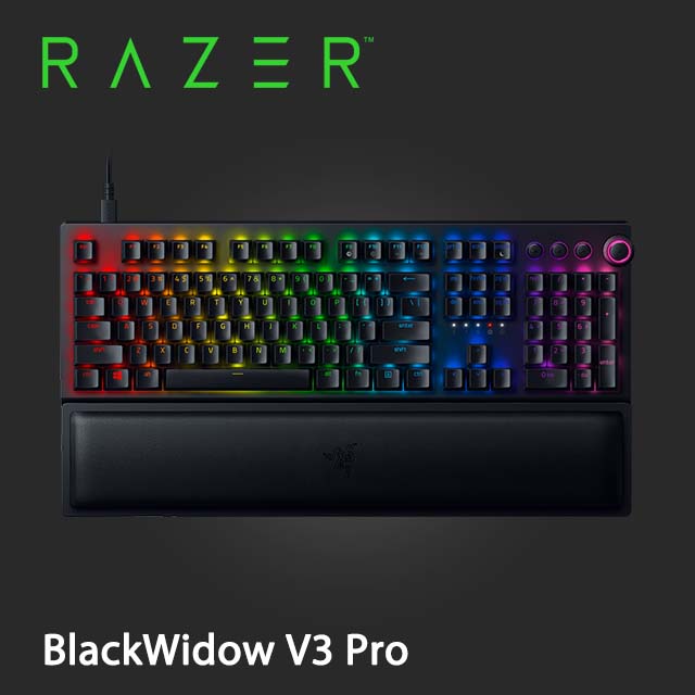 Razer 黑寡婦蜘幻彩版鍵盤V3 Pro--黃軸- PChome 24h購物