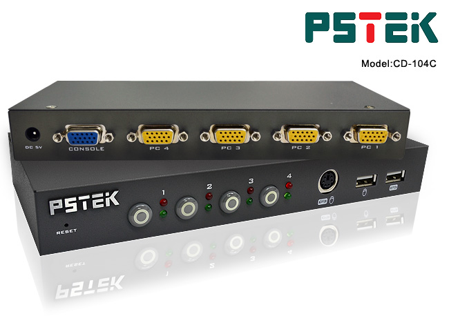 PSTEK 4埠PS/2 USB 電腦切換器(CD-104C) - PChome 24h購物