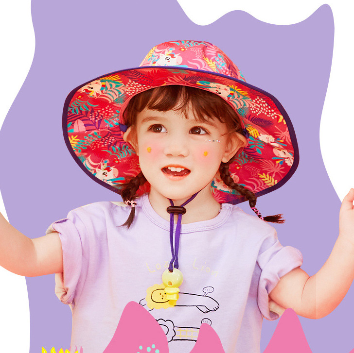 韓國lemonkid 網眼渡假風遮陽帽 桃粉獨角獸 Pchome 24h購物