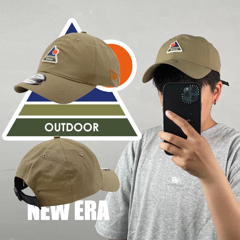 New Era 帽子940UNST Outdoor Patch 卡其棕男女款棒球帽老帽戶外尼龍