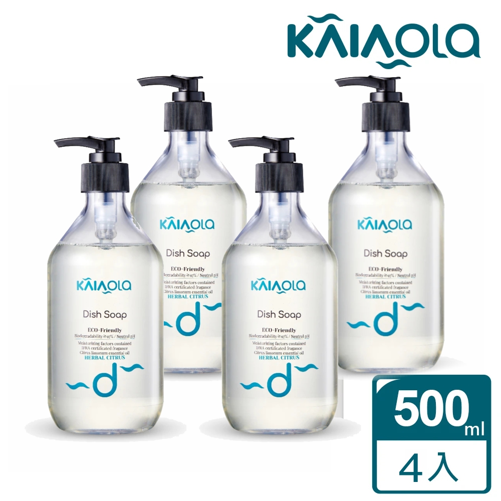 耕樂kaiaola 草本柑橘洗碗精 四件組 500ml 4瓶 美鳳有約推薦 Pchome 24h購物