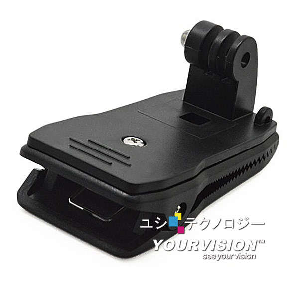 Gopro 副廠基本固定型360度旋轉超強力背包夾帽夾 Pchome 24h購物
