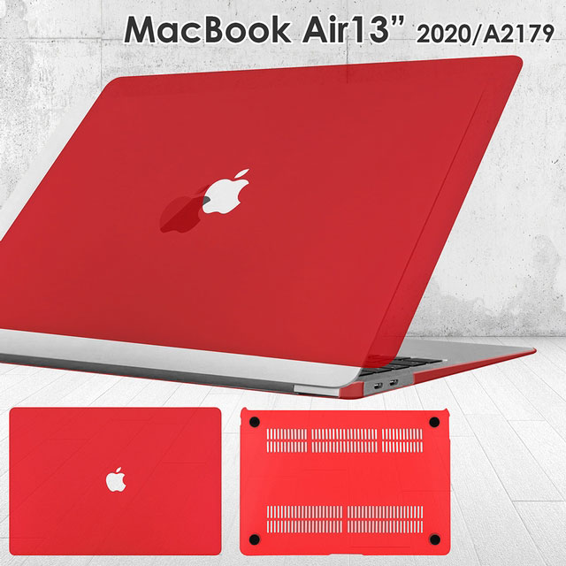 Apple Macbook Air (2020)專用半透明磨砂保護殼-酒紅- PChome 24h購物