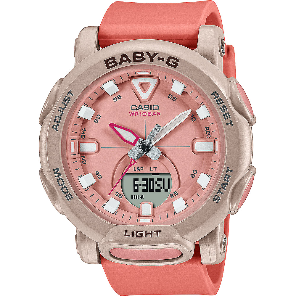 Casio 卡西歐baby G 戶外露營自動照明手錶 啞光珊瑚粉bga 310 4a Pchome 24h購物