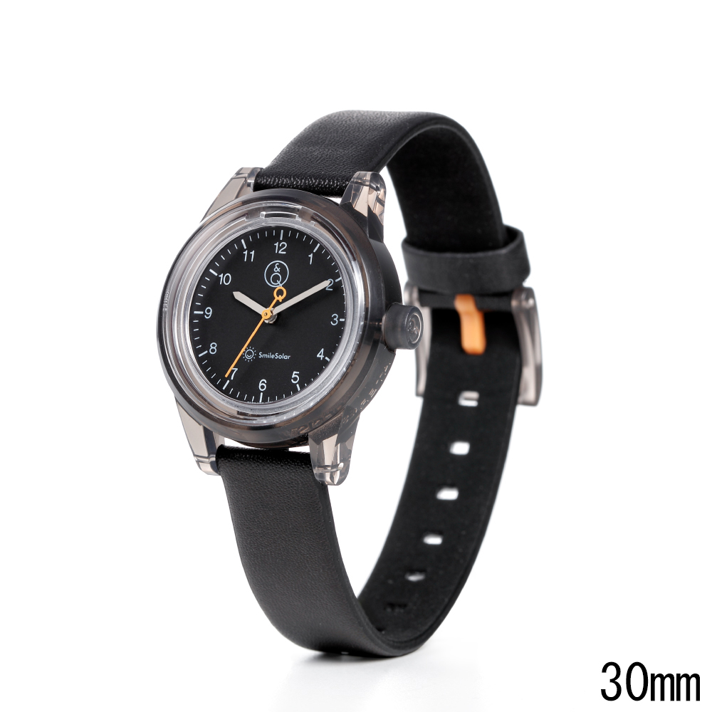 Q Q Smilesolar 喀什米爾系列太陽能手錶 沉穩黑 30mm Pchome 24h購物