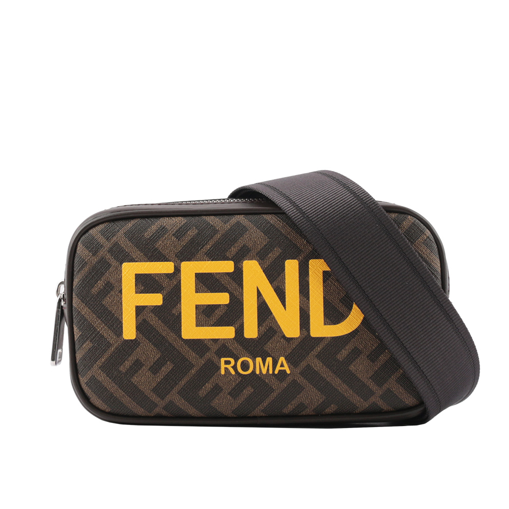 FENDI FF Logo 塗層帆布相機包(棕色) 7M0285 AJJ4 F1HR8 - PChome 24h購物