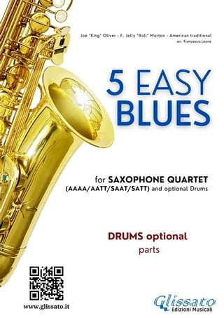 Drums optional parts "5 Easy Blues" for Saxophone Quartet(Kobo/電子書)