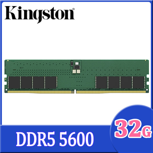 Kingston 金士頓DDR5 5600 16GB 桌上型記憶體(KVR56U46BS8-16
