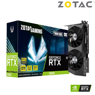 ZOTAC GAMING GeForce RTX™ 3060 Twin Edge OC 12G 顯示卡