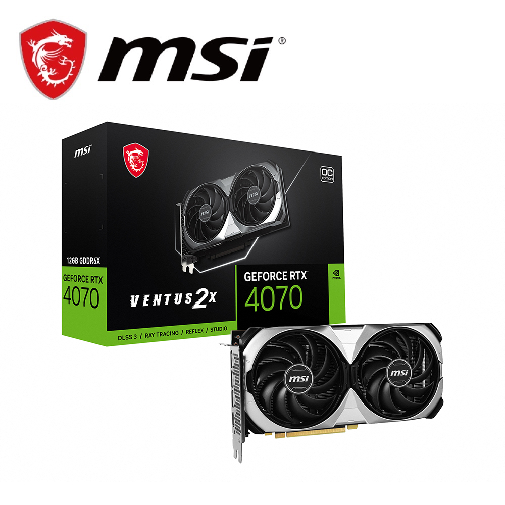 美品 MSI GeForce RTX 4070 VENTUS 2X 12G OC-