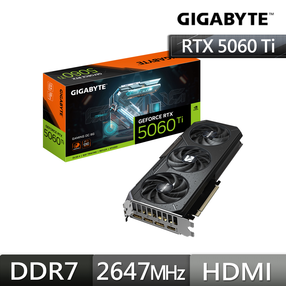 GIGABYTE 技嘉GeForce RTX 5060 GAMING OC 8G 顯示卡- PChome 24h購物