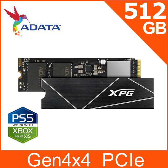 ADATA 威剛XPG GAMMIX S70 BLADE 1TB Gen4x4 PCIe SSD固態硬碟