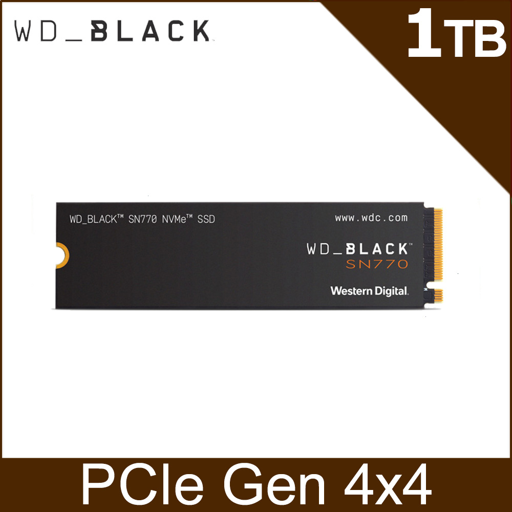WD 黑標SN770 1TB NVMe M.2 PCIe SSD - PChome 24h購物
