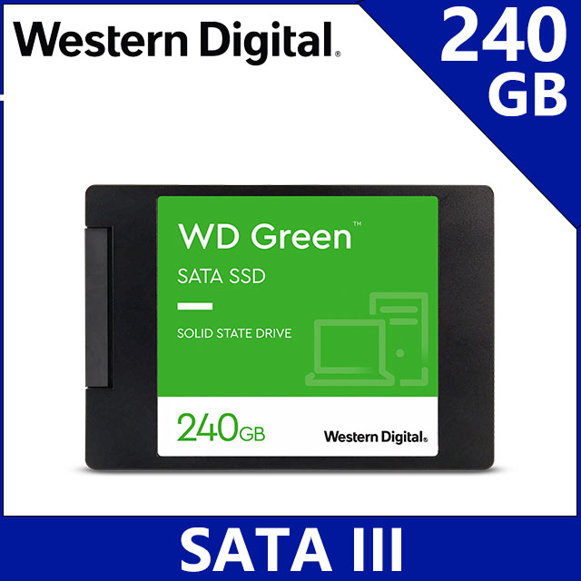 贈呈 SSD 240GB SATA 2.5インチ 内蔵型 WesternDigital ウエスタンデジタル WD Green SATA3 6Gb s  R:545MB SLCキャッシュ技術 7mm厚 海外リテール WDS240G3G0A メ