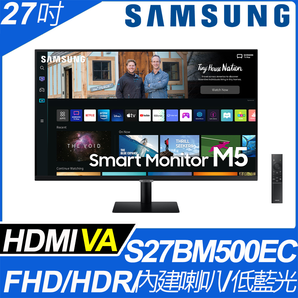 SAMSUNG S27BM500EC FHD智慧聯網螢幕(27型/FHD/HDMI/喇叭/VA) - PChome