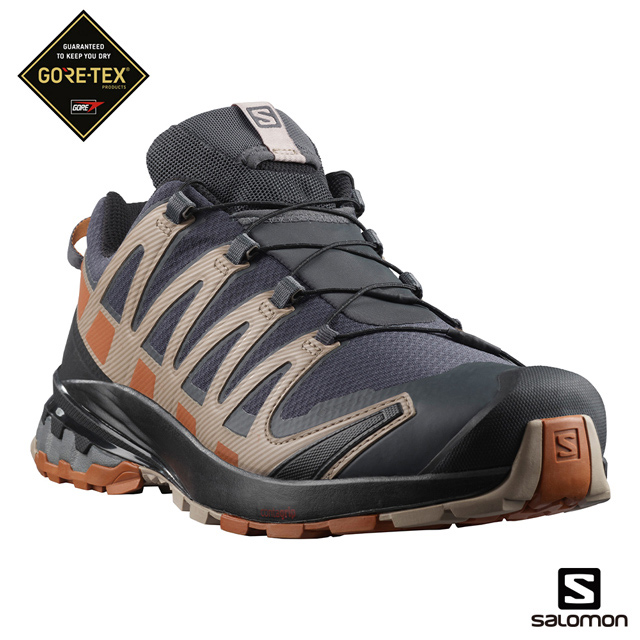 SALOMON 男XA PRO 3D V8 GTX 健野鞋WIDE 烏黑/褐/黑- PChome 24h購物