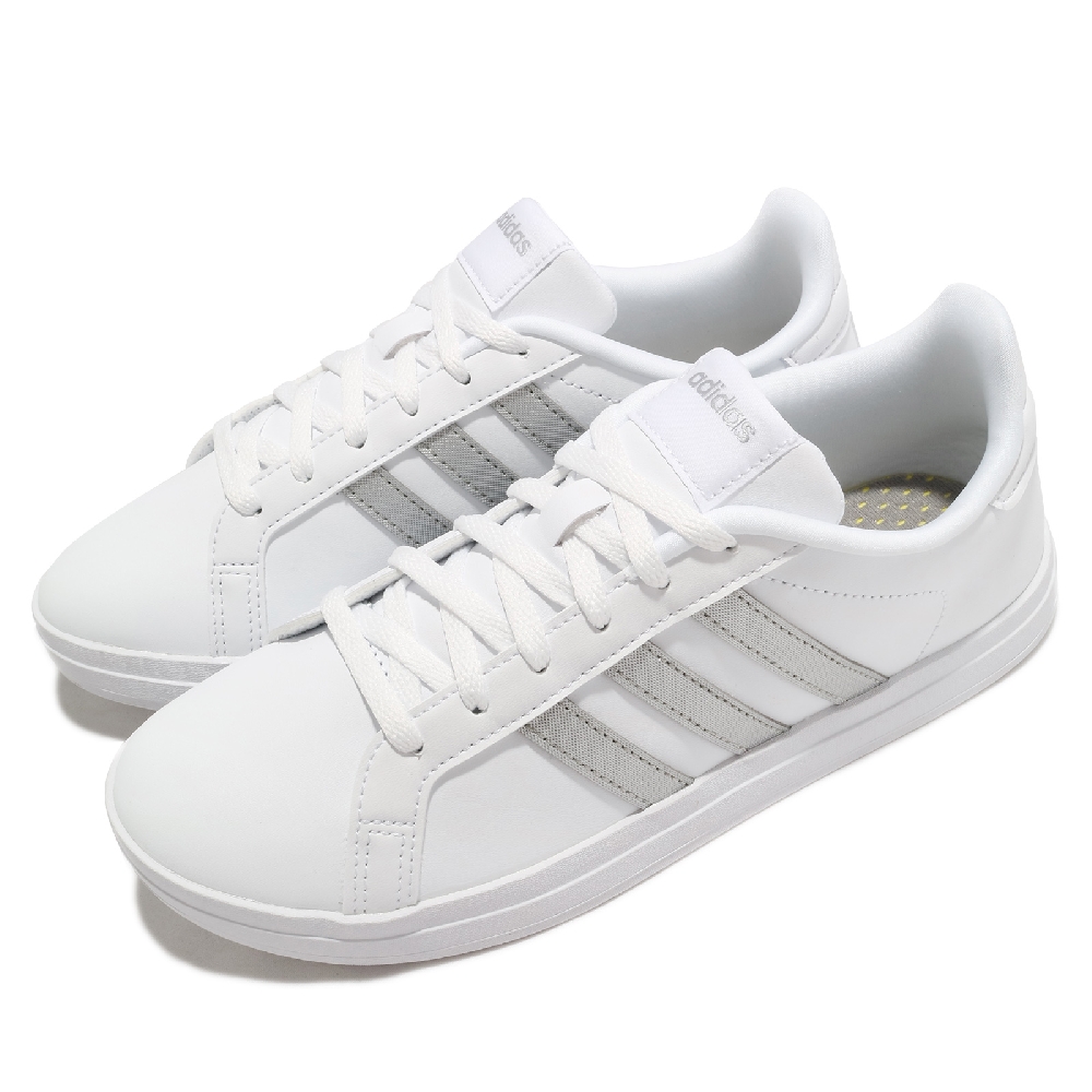 adidas 網球鞋Courtpoint 運動女鞋愛迪達基本款簡約舒適避震穿搭白銀FY8407 - PChome 24h購物