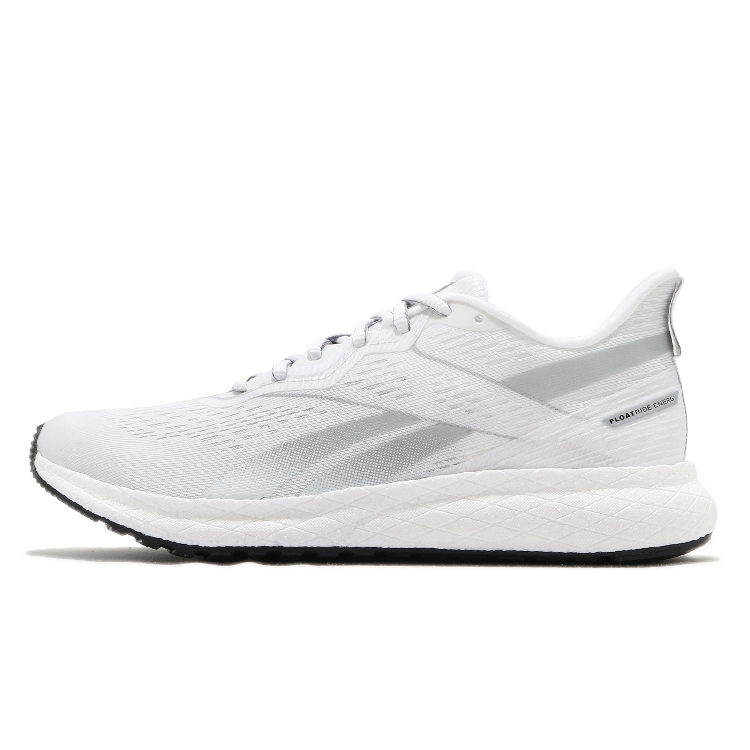 Reebok 慢跑鞋Forever Floatride 女鞋輕量透氣舒適避震路跑反光白銀FV6466 - PChome 24h購物