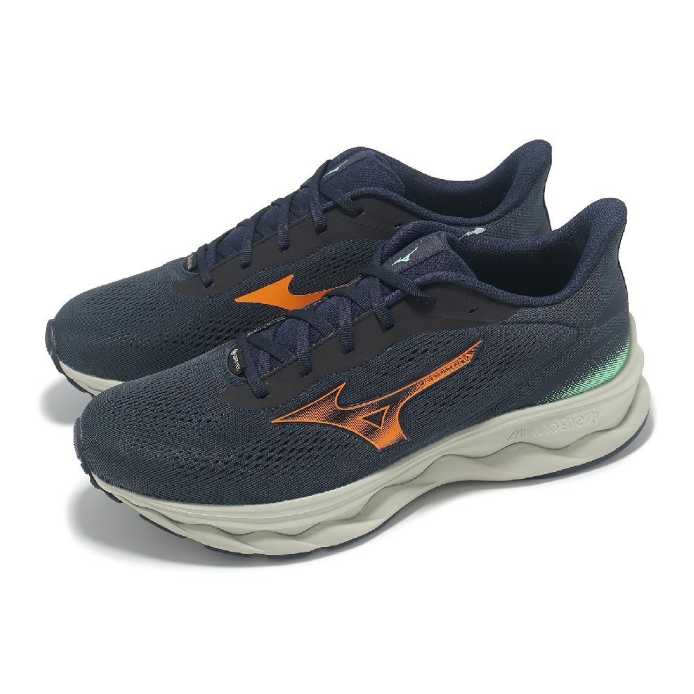 MIZUNO 美津濃慢跑鞋Wave Serene 2 GTX 男鞋防水藍運動鞋J1GC2560-51
