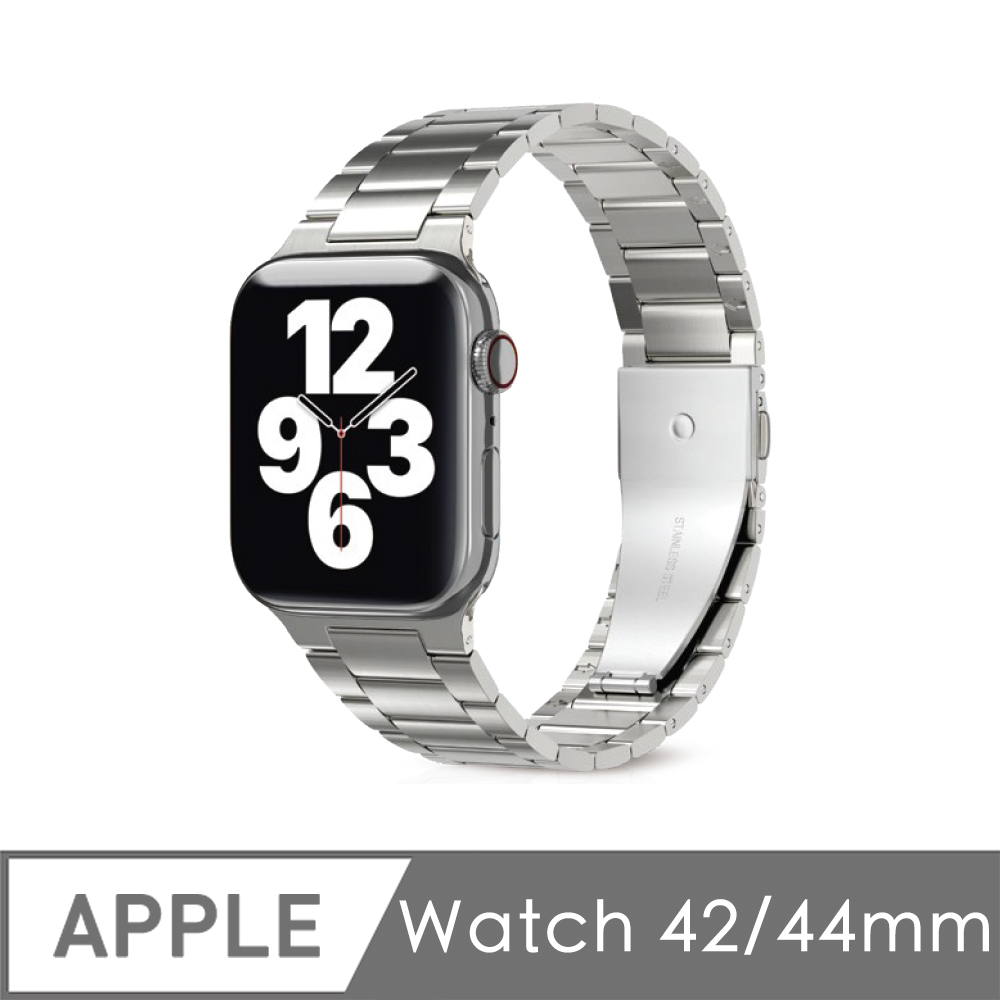 PATCHWORKS Apple Watch不鏽鋼錶帶 42/44/45mm專用-銀Apple Watch 1-7代&amp;SE 適用