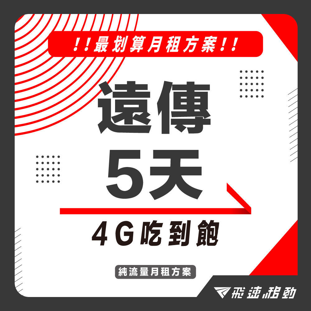 飛速移動24h出貨】5天遠傳全速吃到飽+隨插即用|吃到飽遠傳網卡遠傳sim
