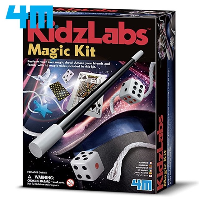 4m科學探索kidzlabs Magic十二種兒童魔術師道具00 即魔術棒逃脫術x光透視跳牌骰子撲克牌 Pchome 24h購物